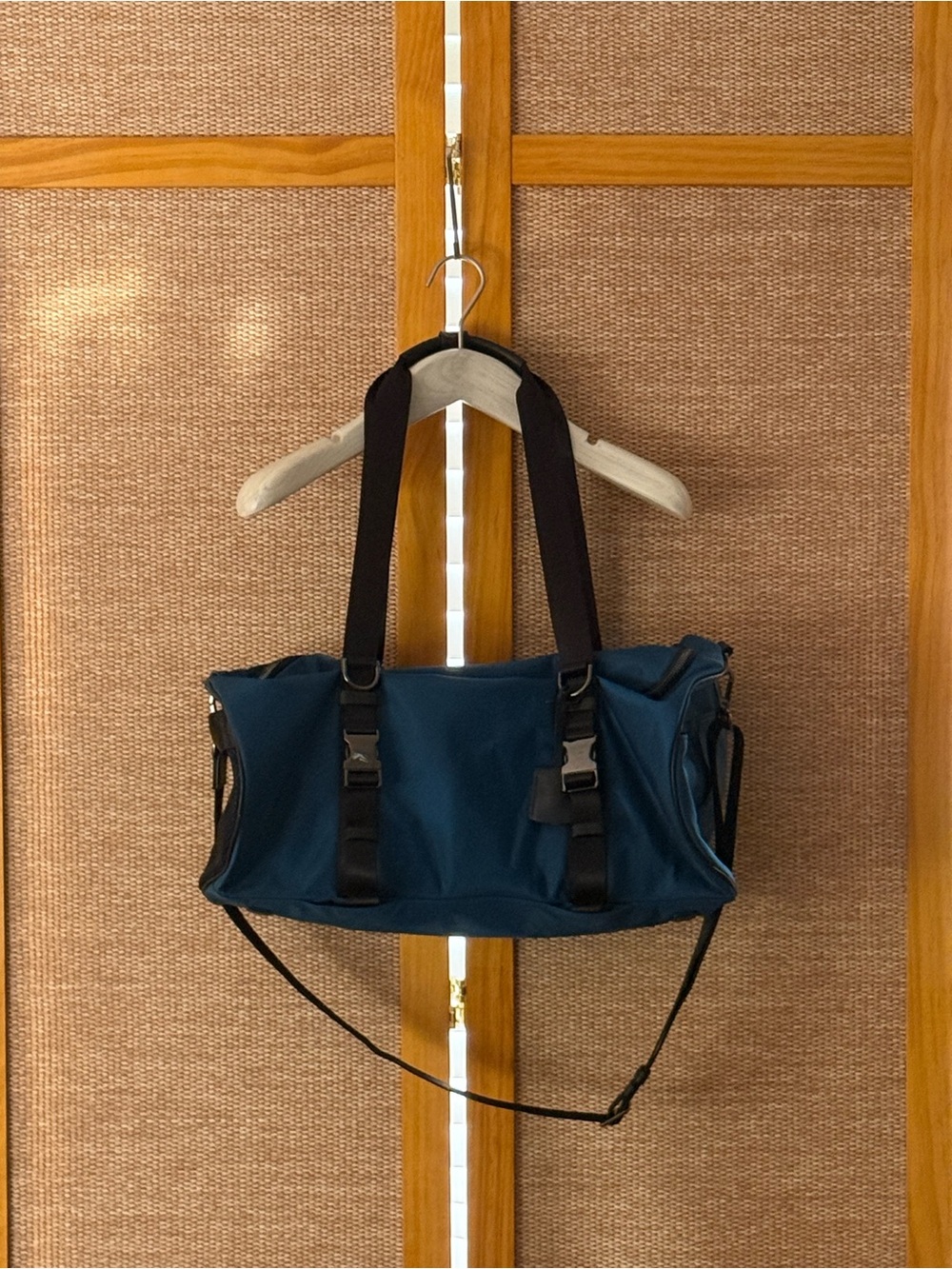 Tumi Peacock Green Travel Bag with Adjustable Straps